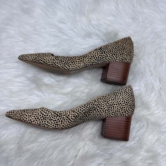 Sole Society Capra Cheetah Print Calf Hair Low Block Heel Pumps - Picture 4 of 8